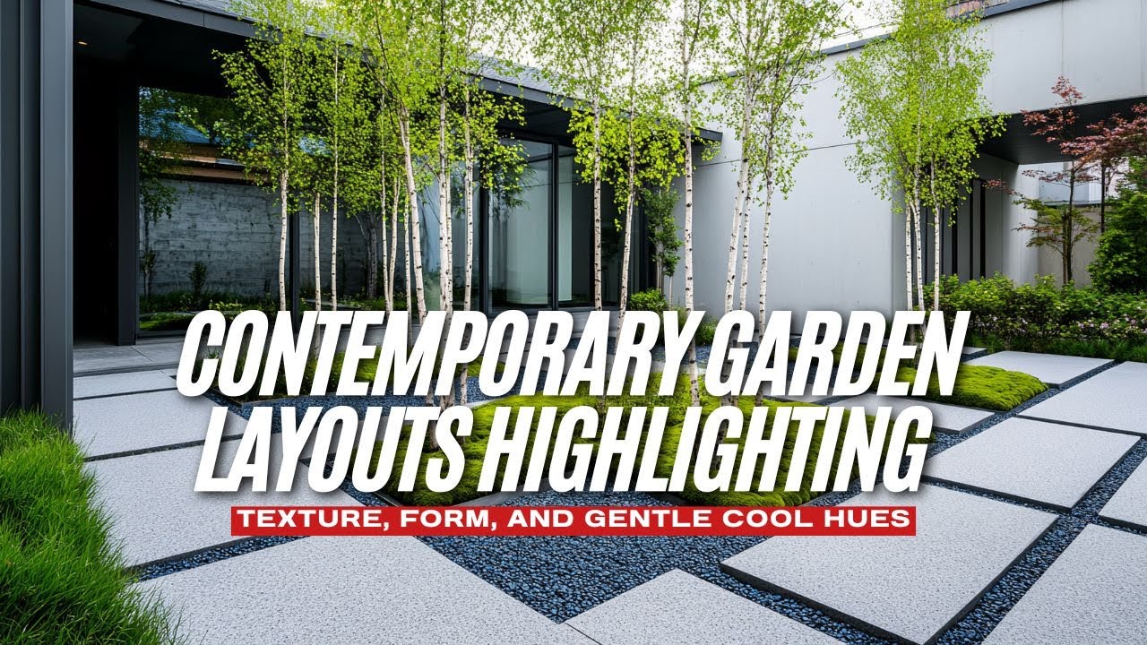 Contemporary Garden Layouts Highlighting Texture  Form  and Gentle Cool Hues