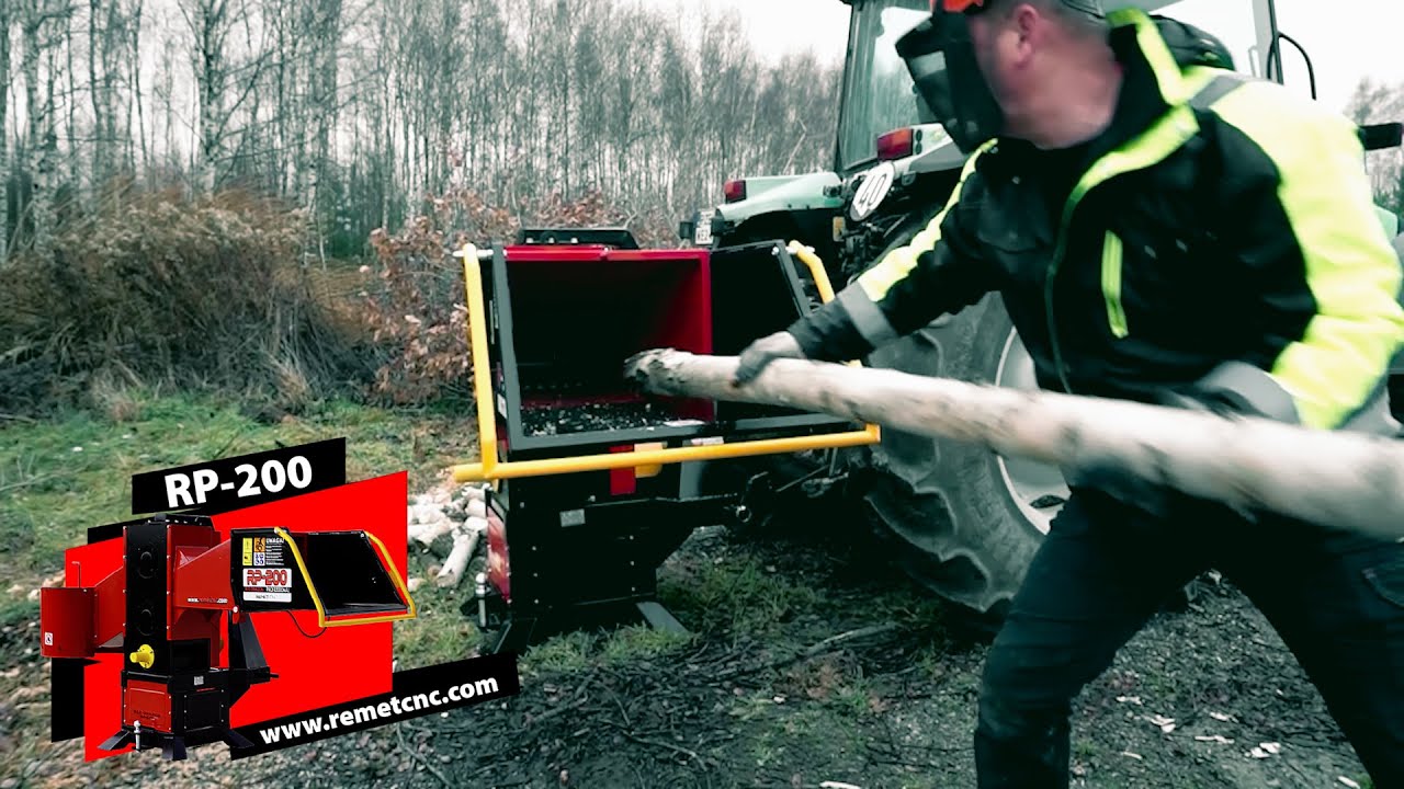 DĄB, SOSNA, BRZOZA ! Cięcie rębakiem RP-200! Sprzęt do ciągnika !