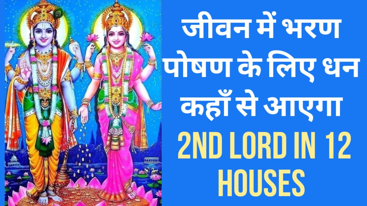 जीवन में धन कैसे आएगा,क्या skill है, क्या strength है,कहाँ expense होंगे/2nd lord in 12 houses