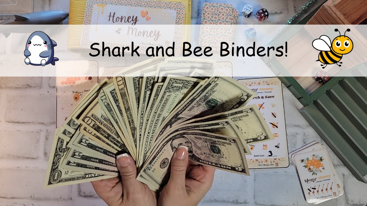 Saving money in my Shark Binder! | Saving money in my Bee Binder! #cash #cashstuffing