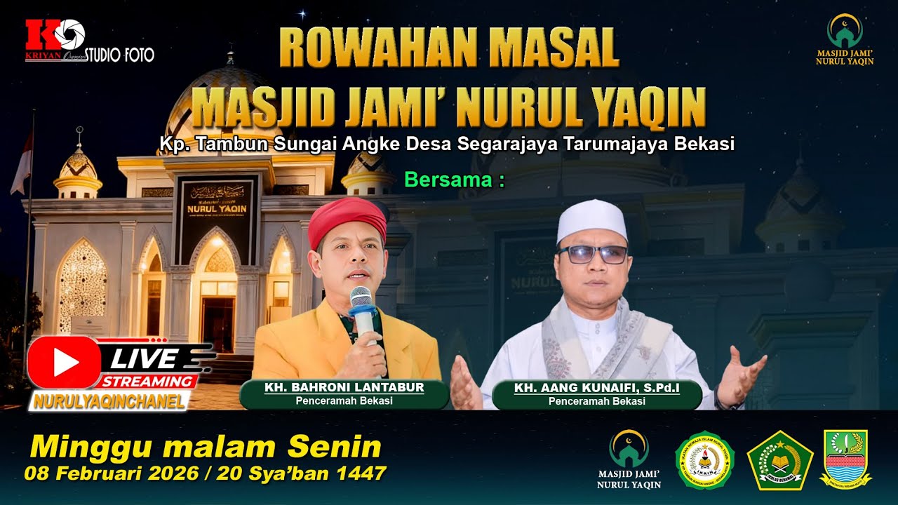 🔴 LIVE STRERAMING HAUL AKBAR & ROWAHAN MASSAL DEWAN KEMAKMURAN MASJID JAMI' NURUL YAQIN 2026
