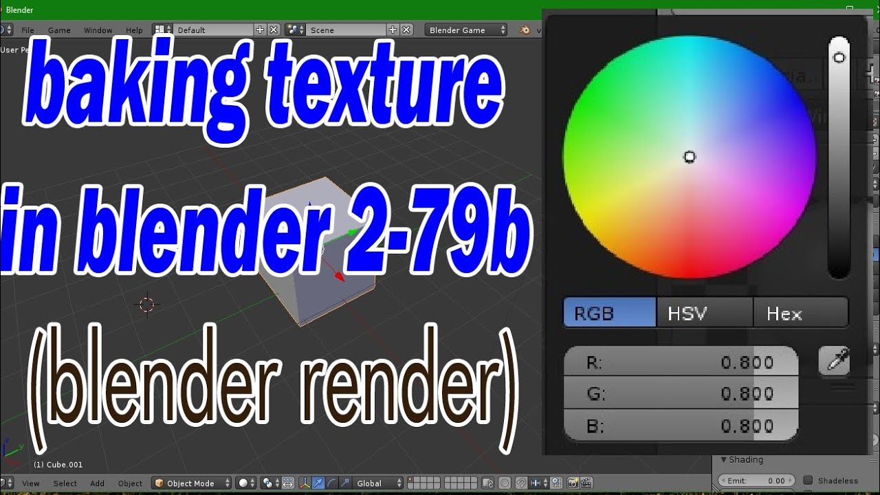 BAKING TEXTURES IN BLENDER 2.79b (BLENDER RENDER)