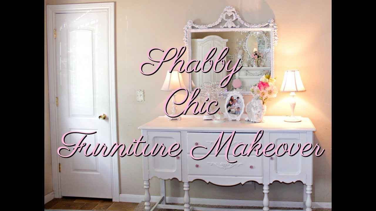 SHABBY CHIC WHITE PAINT FURNITURE MAKEOVER PROJECT/diy motivation