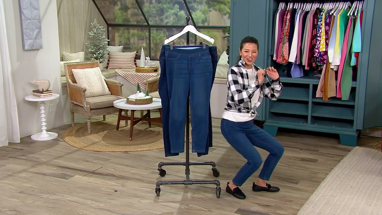 Denim & Co. Cozy Touch Denim Pull-On Jeggings on QVC