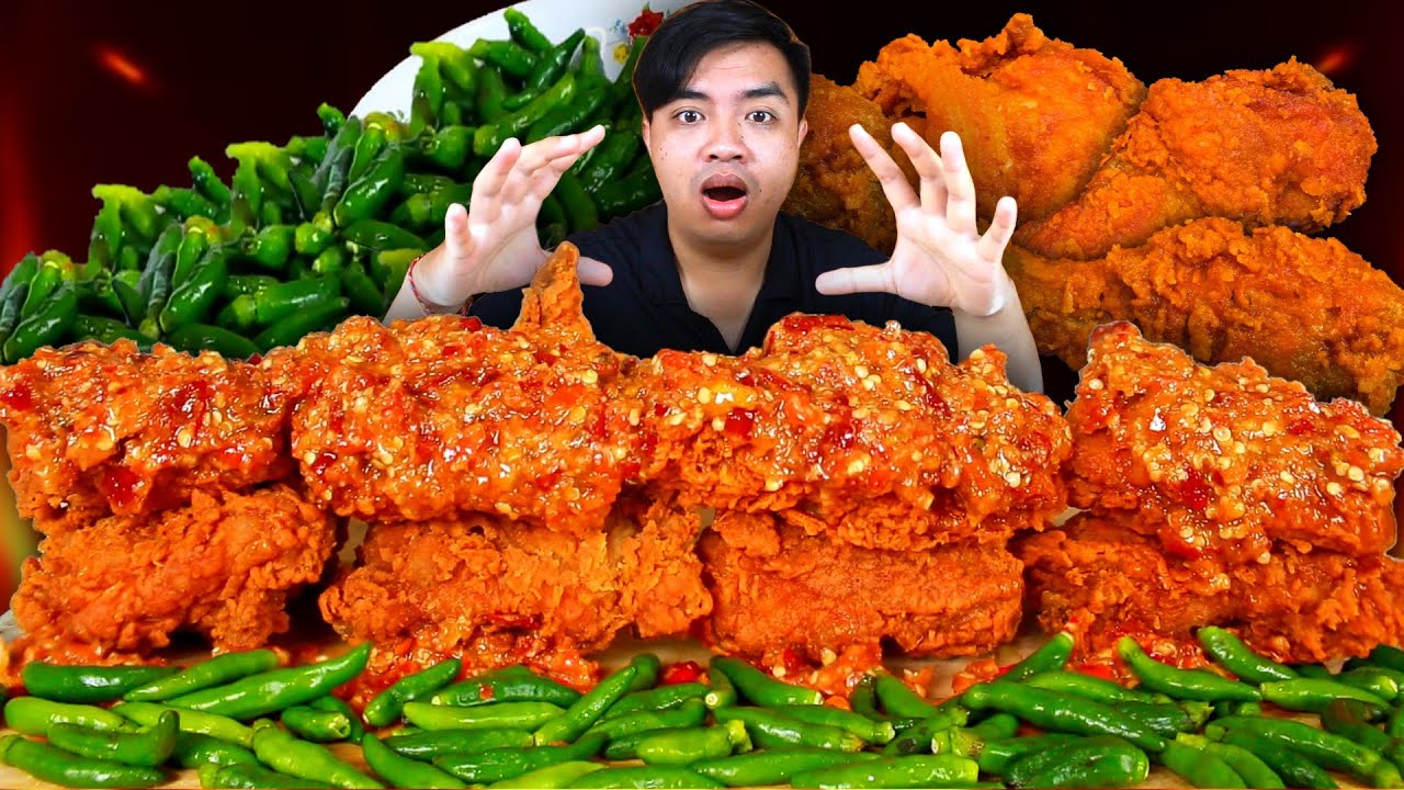 MUKBANG AYAM SPICY MCD SIRAM SAMBAL PAK GEMBUS 200 CABE + CABE RAWIT IJO