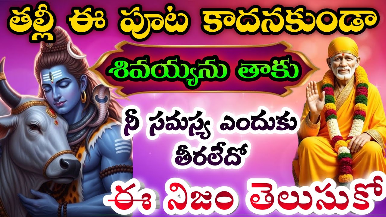 తల్లీ ఈ పూట కాదనకుండా నందితో ఉన్న శివయ్యను తాకు నీ సమస్య ఎందుకు తీరలేదో ఈ నిజం తెలుసుకో #saimahatyam