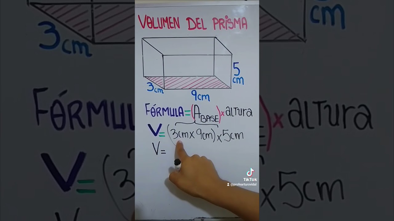 Volumen del prisma rectangular #matem&aacute;tica #maths #matematicasfaciles