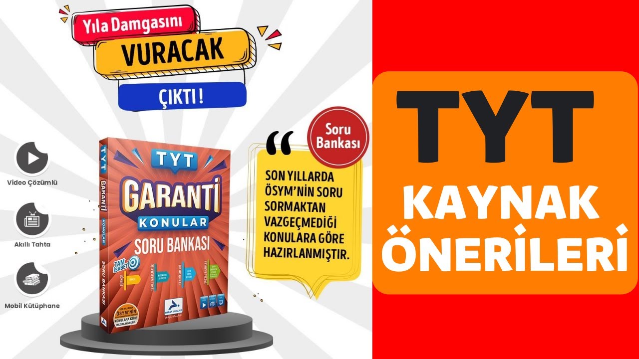 YILIN KİTABI &Ccedil;IKTI! | TYT GARANTİ KONULAR SORU BANKASI | |TYT Kaynak &Ouml;nerileri 2022