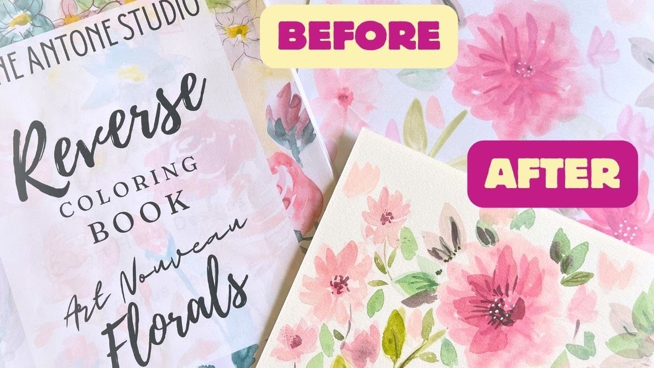 Beginners Guide to Reverse Coloring - 2 easy ways to get started in Floral Watercolor Painting!