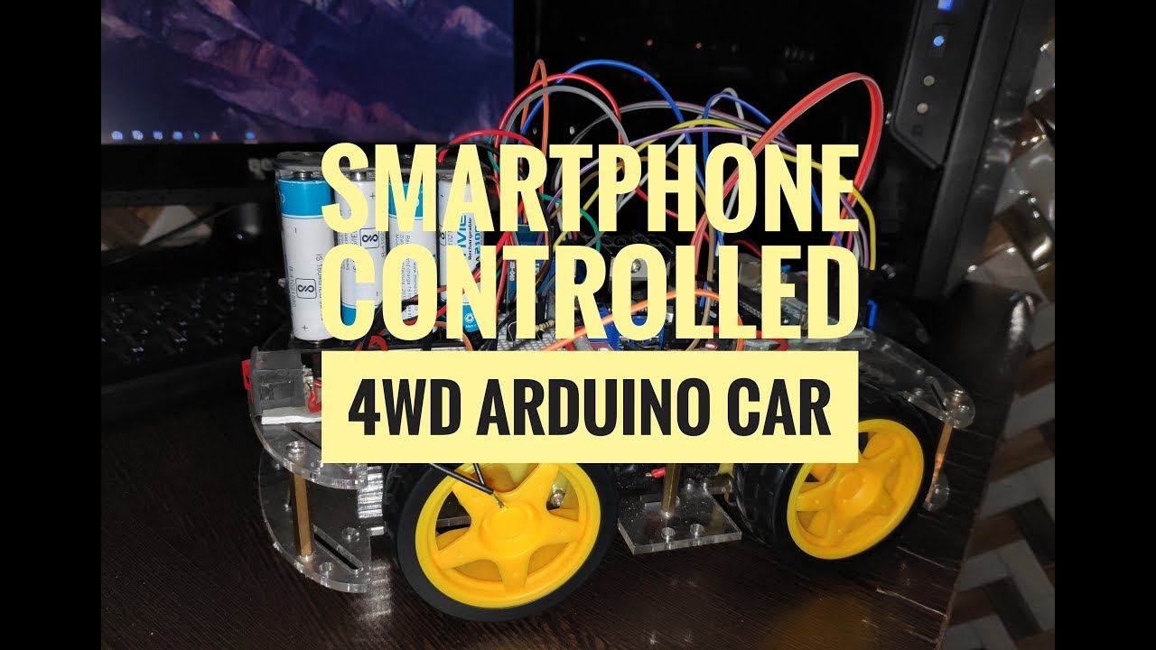 Smartphone controlled Arduino 4wd car