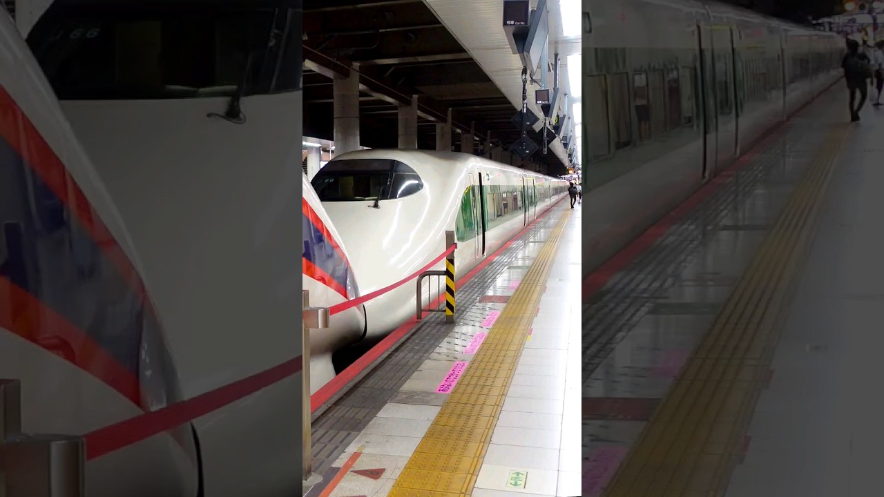 Revival colored E2 Series Shinkansen at Ueno Station, Tokyo, August 5, 2023