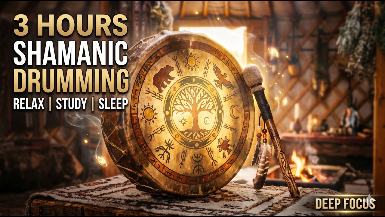 3 Hours Shamanic Music for Relax, Study & Deep Sleep | Rhythmic Tribal Meditation