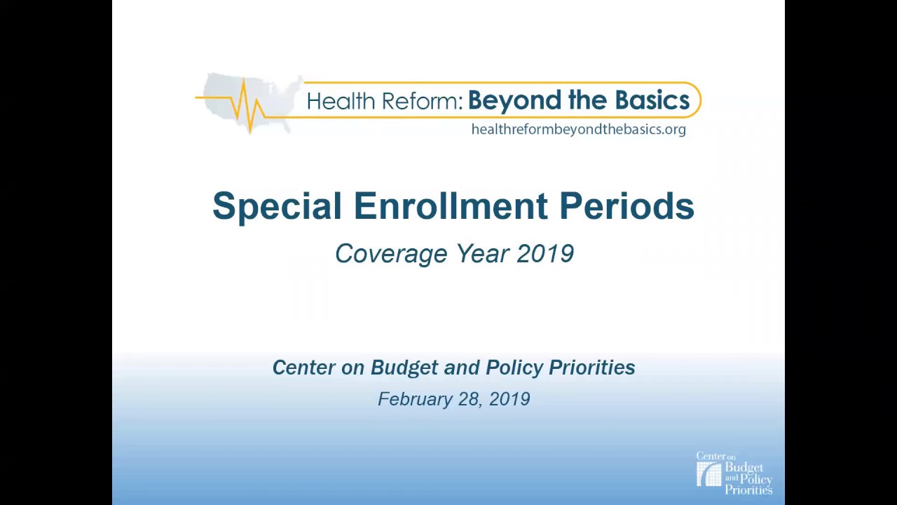 Special Enrollment Periods