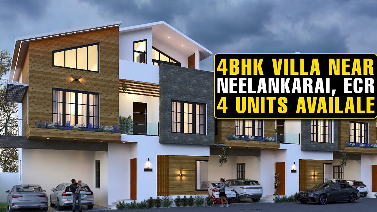 #1649 4BHK Villa for SALE near near Neelankarai, ECR | 4 units Available
