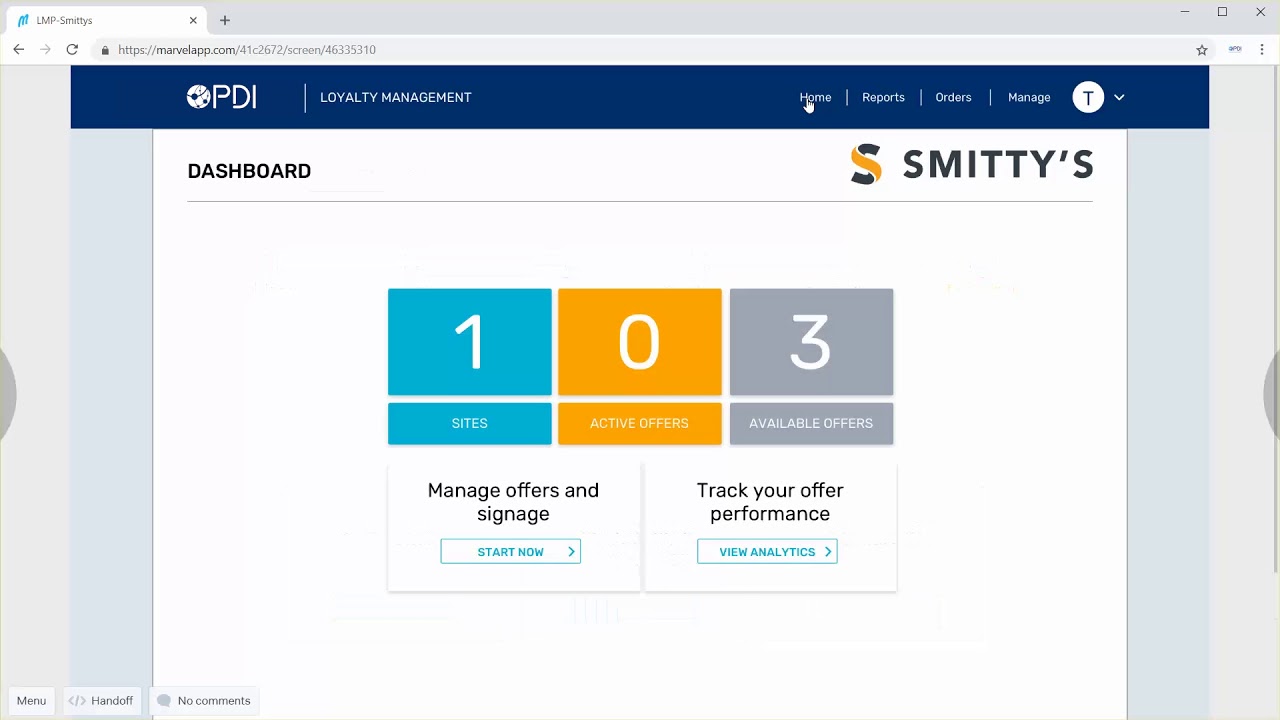 A PDI Demo: Loyalty Management Portal
