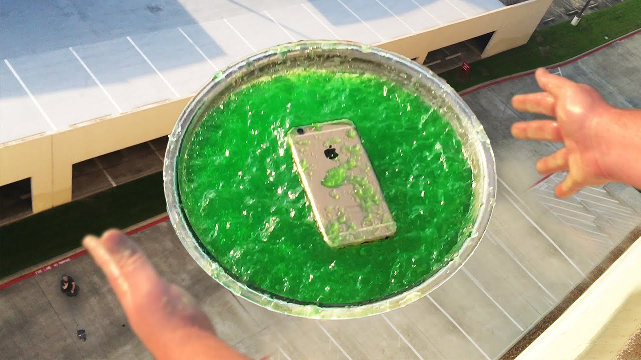 Может ли JELL-O защитить iPhone 6 от падения с высоты 30 метров на бетон? — GizmoSlip