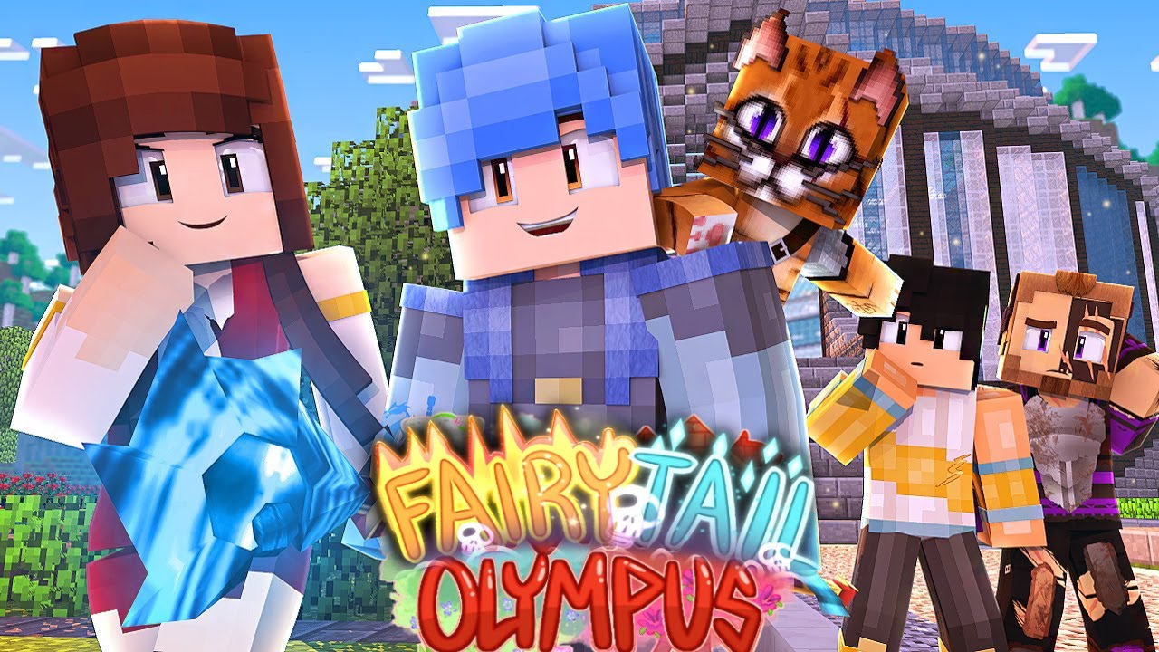 Fairy Tail Origins of Olympus #1 - THE PROTECTORS GUILD INVADES! (Minecraft Roleplay Crossover)