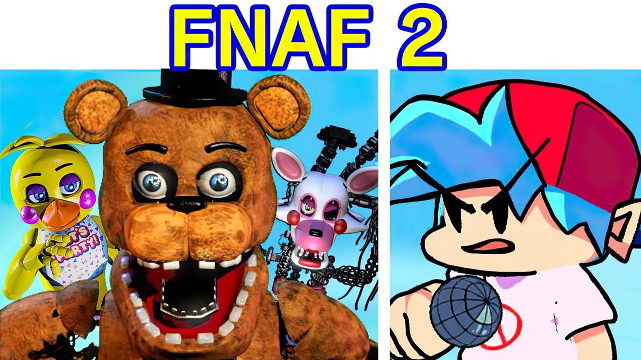 Friday Night Funkin' VS Five Nights at Freddy's 2 FULL WEEK (Toy Chica Foxy Bonnie) (FNF Mod/FNaF 2)