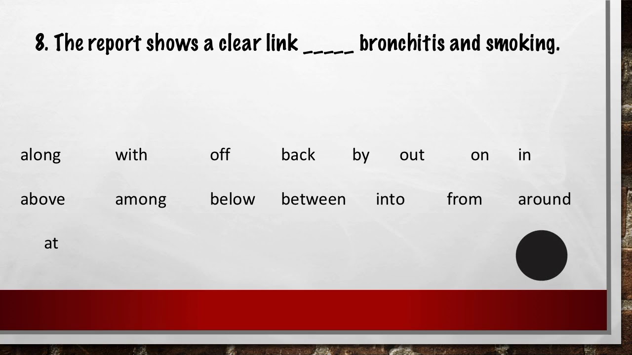 Prepositions Exercise | Cambridge English:First (FCE) exam preparation