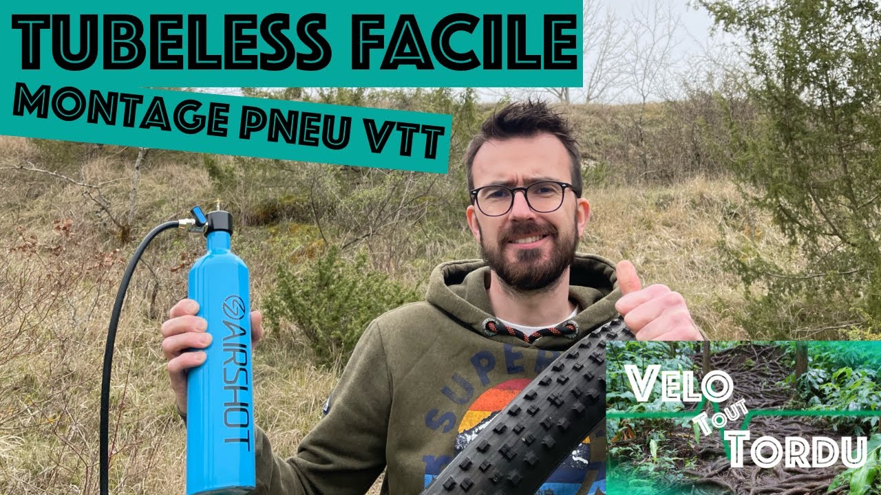 Montage pneu VTT tubeless facile AIRSHOT