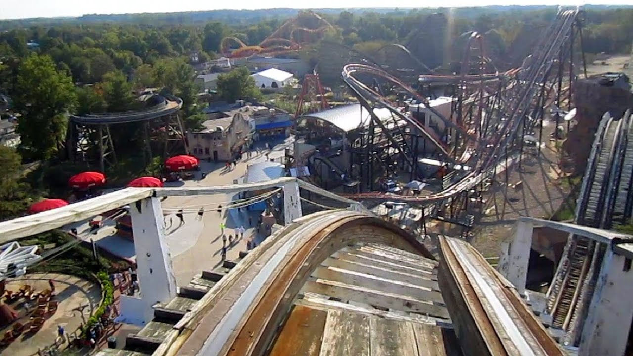 Wild One front seat on-ride HD POV Six Flags America