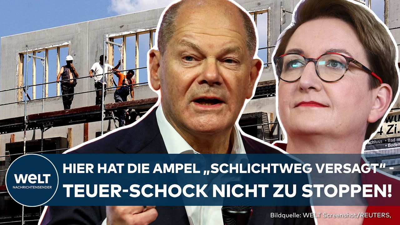 WOHNUNGSMANGEL IN DEUTSCHLAND: Mieten steigen überall rasant an - Ampel verfehlt eigene Bau-Ziele