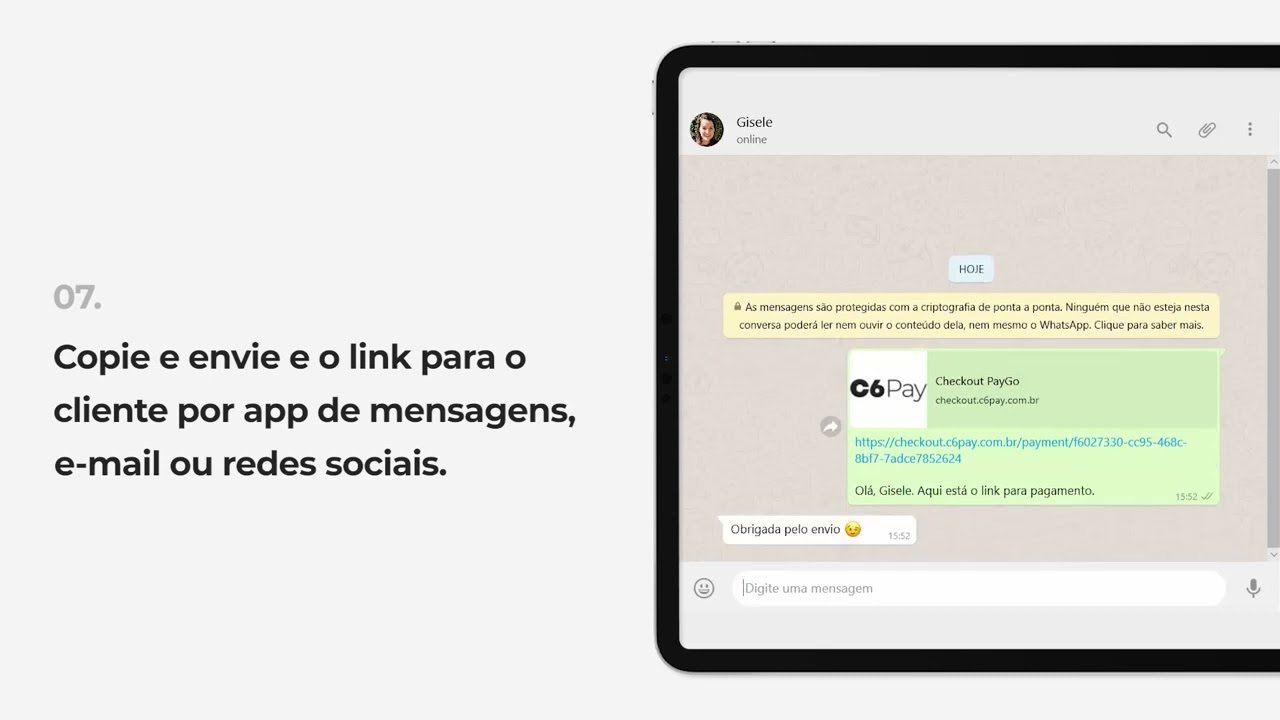 C6 Pay Link  - Receba pagamentos online e sem complica&ccedil;&atilde;o - Conex&atilde;o C6 - Conex&atilde;o Financeira