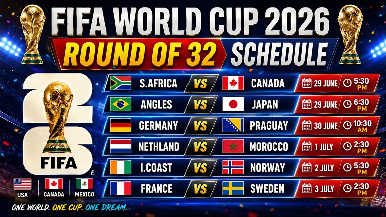 🚨 FIFA World Cup 2026: ПОЛНОЕ РАСПИСАНИЕ 1/16 финала | Все матчи, даты и стадионы, плей-офф