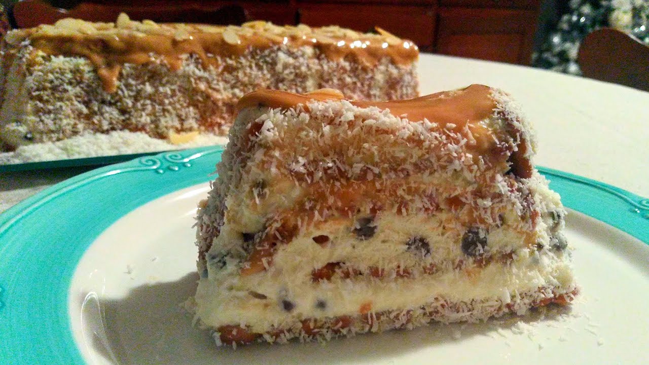 Сладкиш с бисквити и кафе (без печене). Италианска кухня.