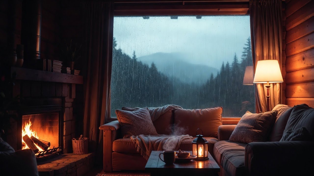 Calm Night Therapy with Rooftop Rain ASMR