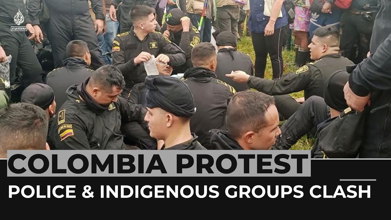 Colombia protests: Police & indigenous groups clash in oil field