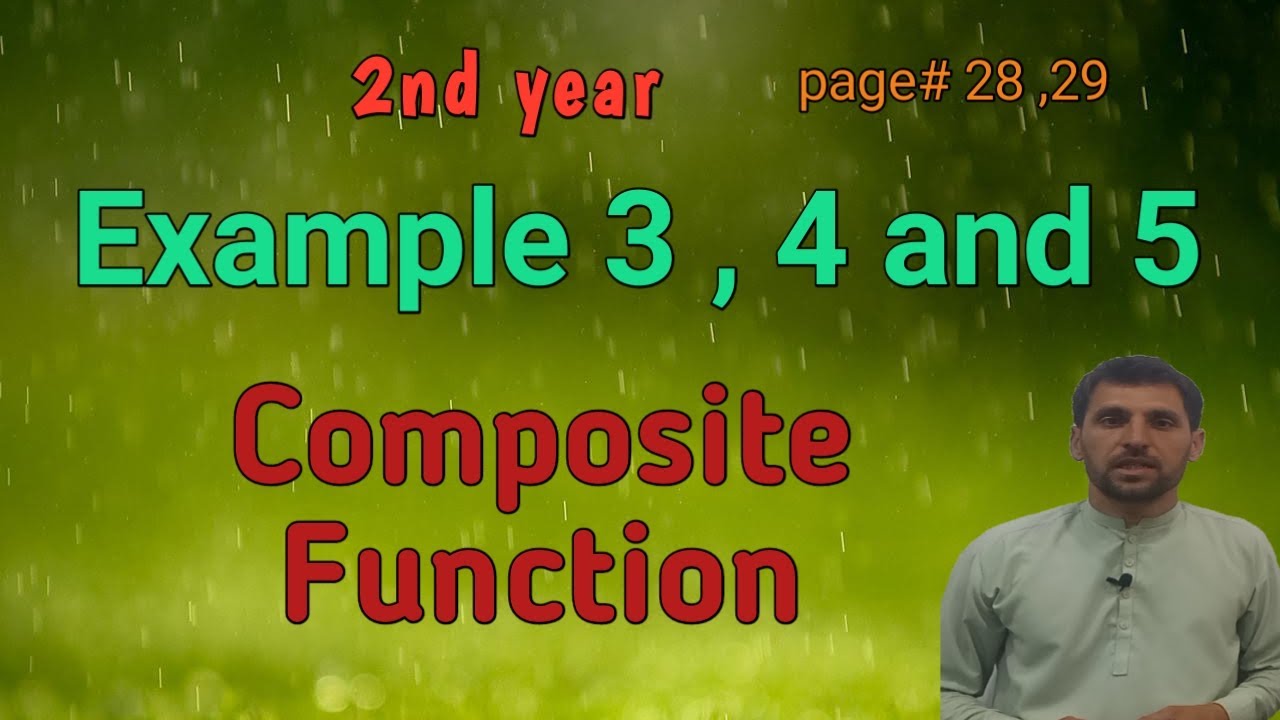 Examples on Composition of functions | Composite function | f•g and g•f | Second year Math KPK
