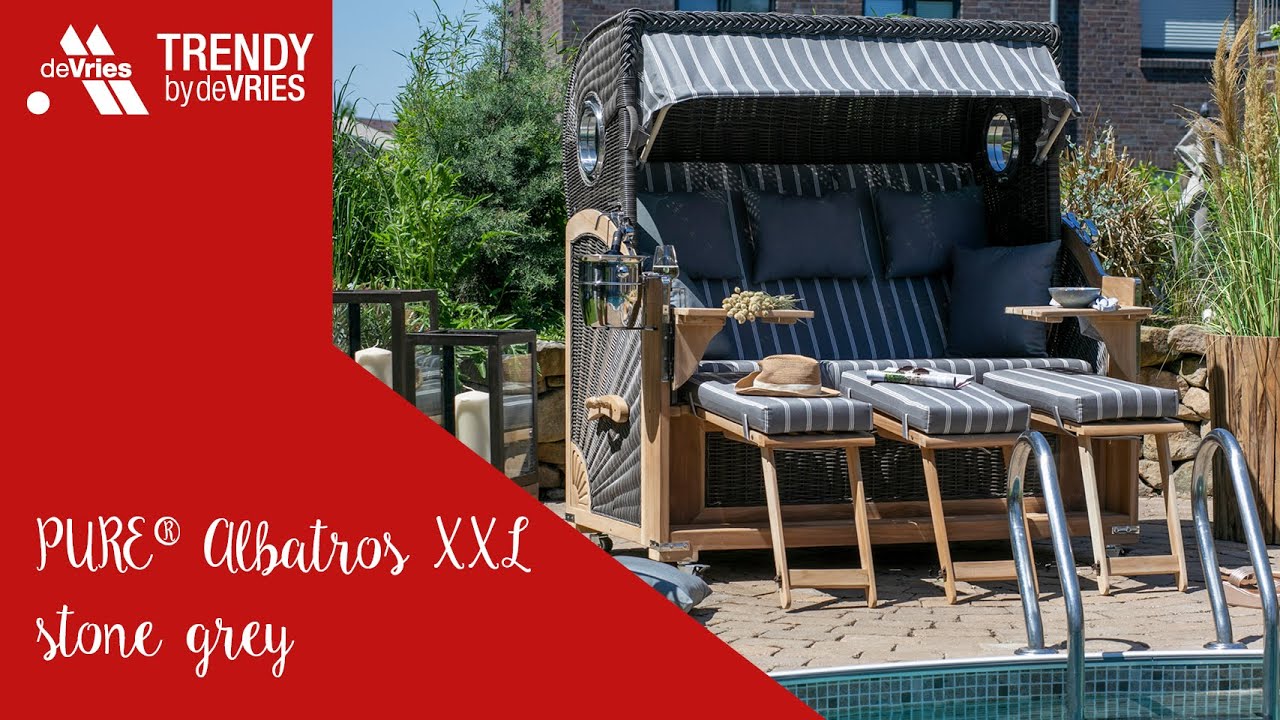 deVries PURE&reg; Albatros XXL PE stone grey in Dessin 235 / Produktvideo