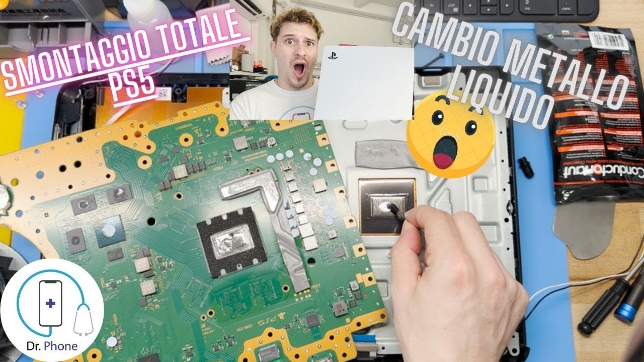 CAMBIO, SOSTITUZIONE METALLO LIQUIDO PS5 Playstation 5 - TUTORIAL COMPLETO! Repair Disassembly
