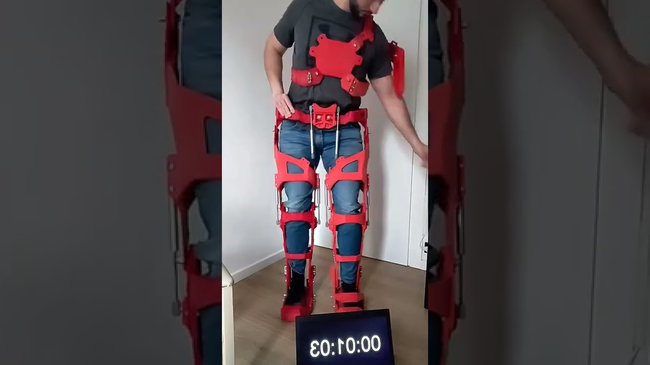 partial suit up test #exoskeleton #3dprinting #powerarmor #tactical #engineering #augmentation #make