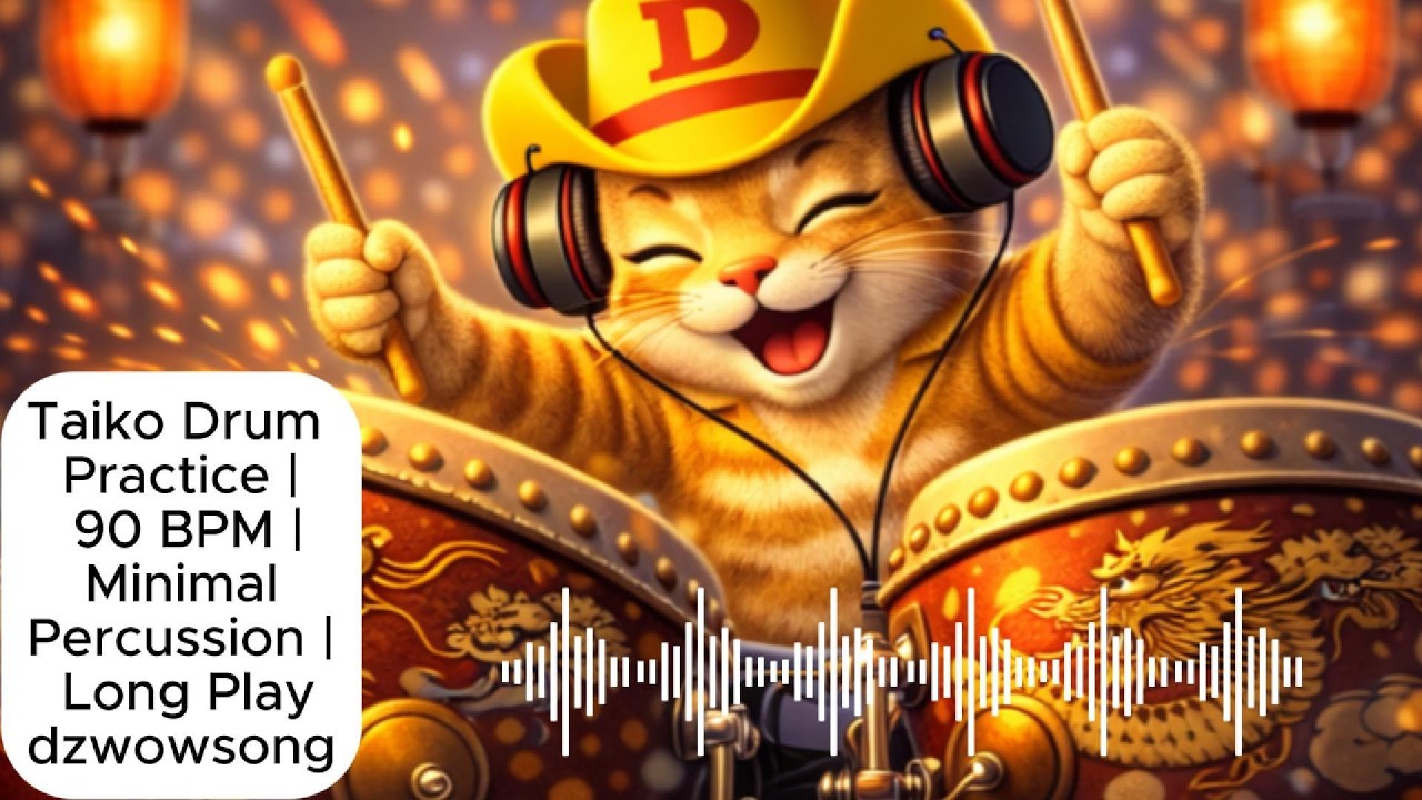𝘱𝘭𝘢𝘺𝘭𝘪𝘴𝘵 💿Taiko Drum Practice | 90 BPM | Minimal Percussion | Long Play#focusmusic #studymusic