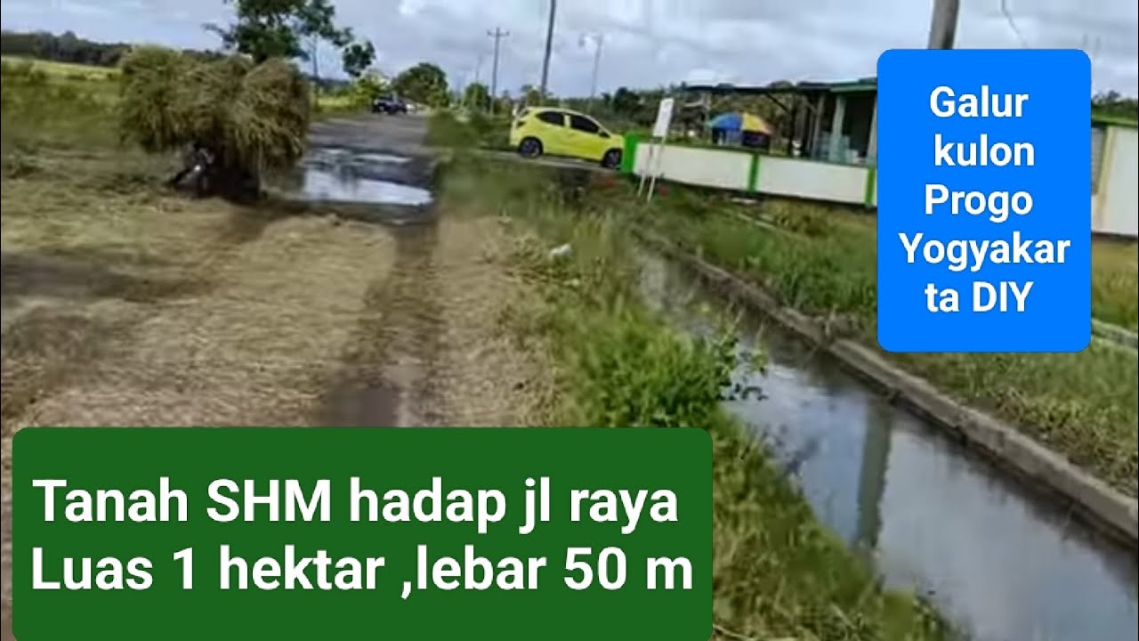 Tanah hadap jl raya luas (1 hektar)  lebar 50 m Tronton masuk 