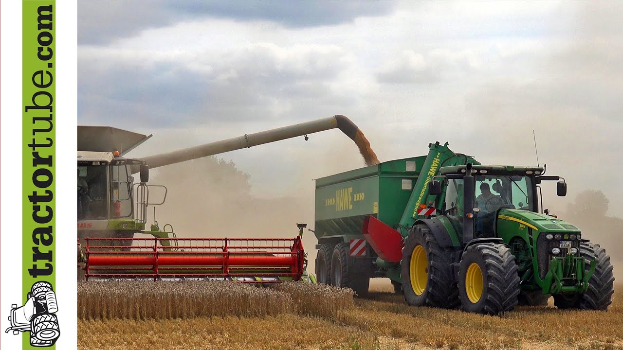 Hawe und Claas Lexion 600 TT bei der Getreideernte 2016