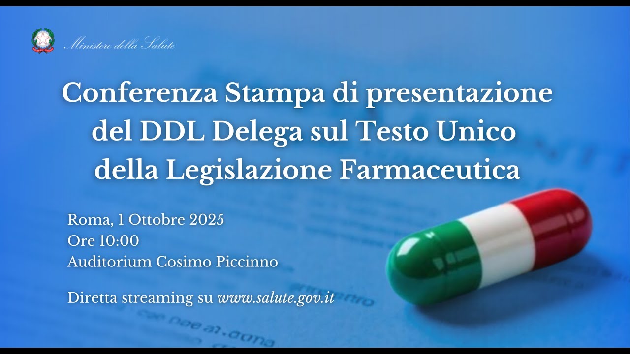 Conferenza stampa di presentazione del DDL delega sul Testo Unico della Legislazione Farmaceutica