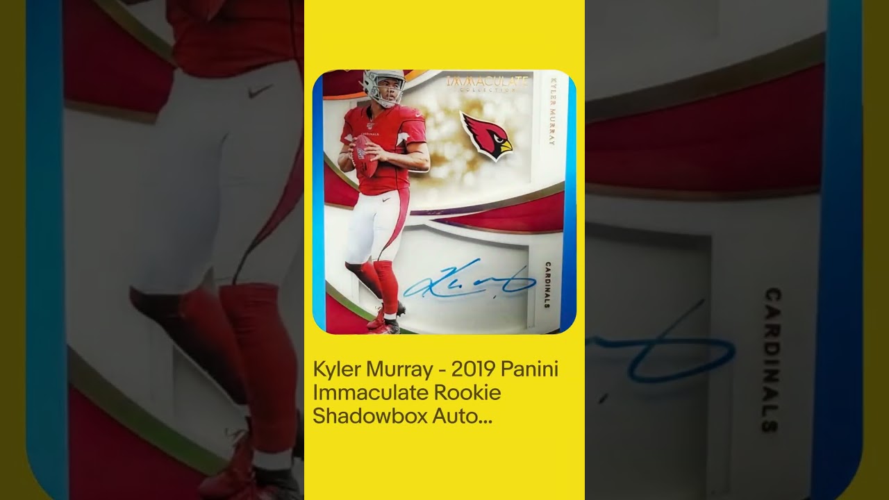 Kyler Murray - 2019 Panini Immaculate Rookie Shadowbox Auto 