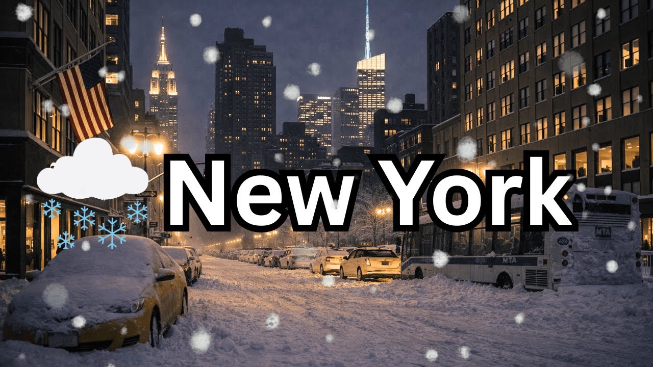 🌨️❄️ Snowstorm in New York City | Winter Ambience for Deep Sleep, Study & Calm