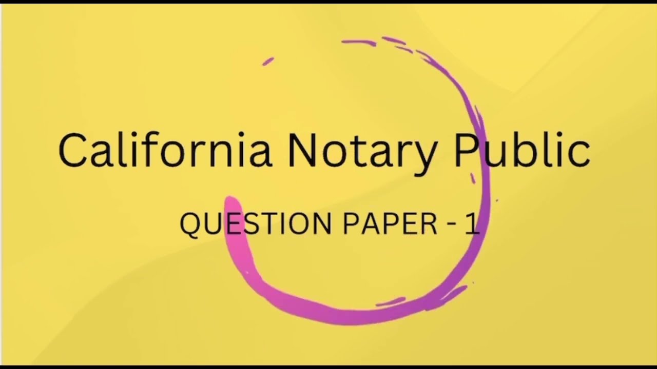 #california Notary Public #exam question  practice paper