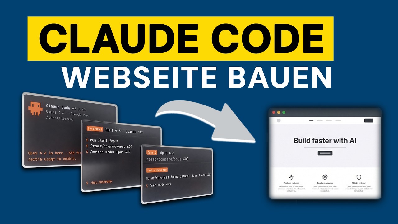 KI designt UND programmiert meine Website (Google Stitch + Claude Code)