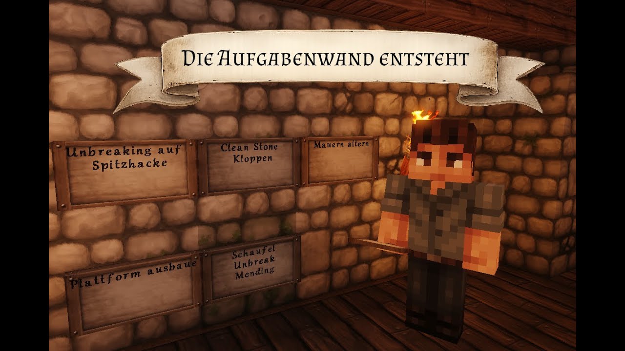 Minecraft OneBlock Castle - Unsere Aufgaben Wand entsteht | Folge 96