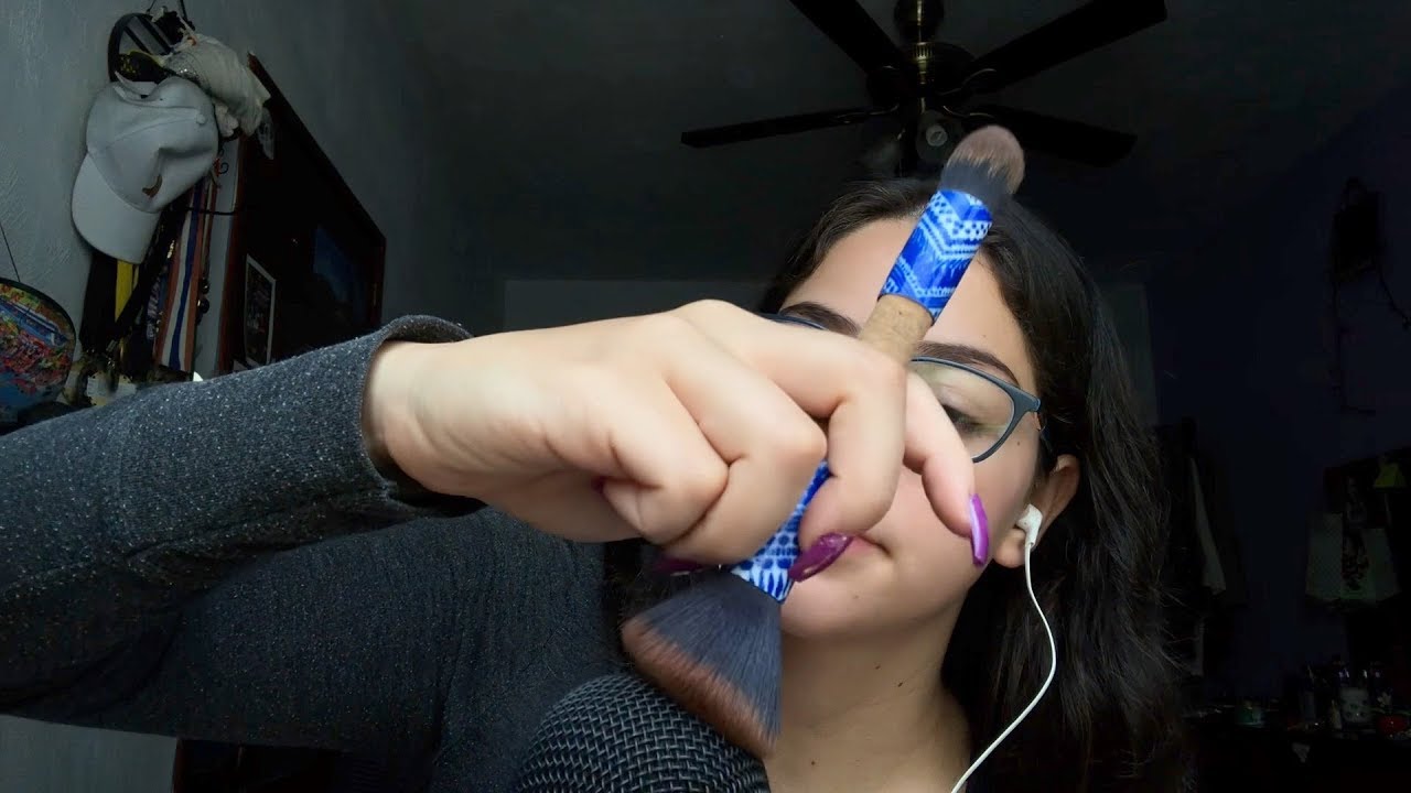 ASMR Up Close Mic & Lens brushing, stippling, gentle tapping