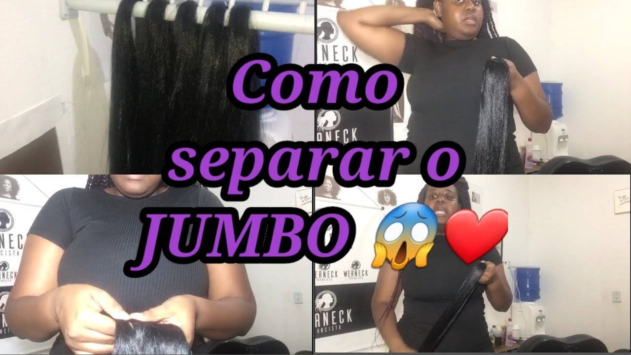 PREPARAÇÃO DO JUMBO PARA AS TRANÇAS BOXBRAIDS 😍 (SEPARAÇÃO DAS MECHAS/ DESFIAR) / WERNECK TRANCISTA