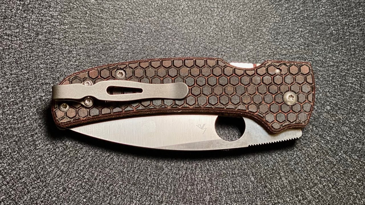 Spyderco Shaman Skinny Scales From Cerberus! Another Scale Swap!