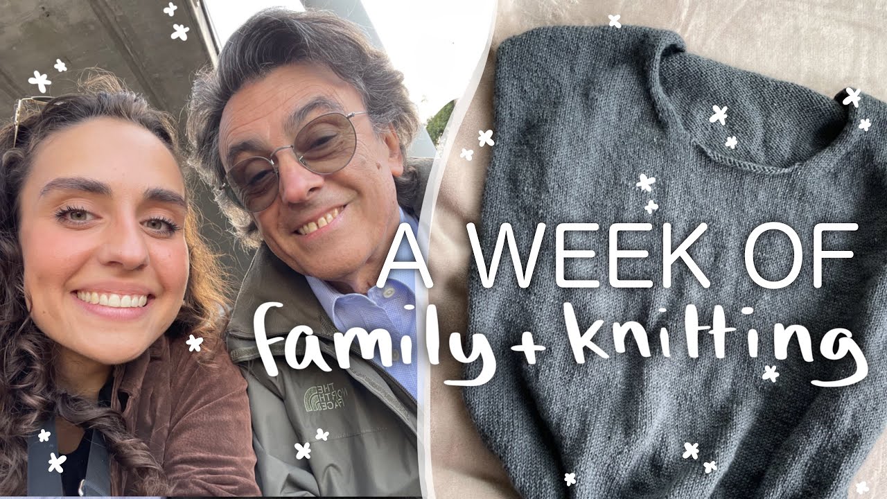 Knit with me + my dad | talking about family, pattern writing and knitting! | Woozy By Céline | Vlog