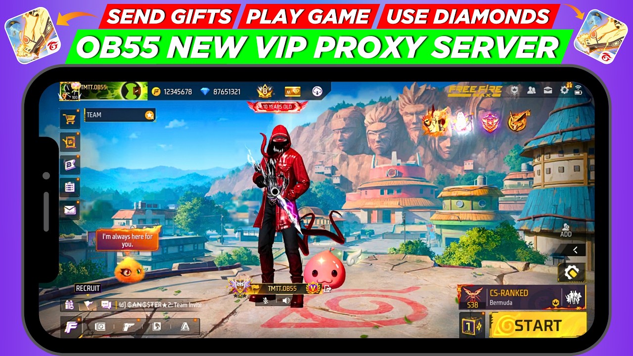 How To Download Free Fire OB 55 New ViP Proxy Server | Latest Update OB55 New Proxy Server Free Fire
