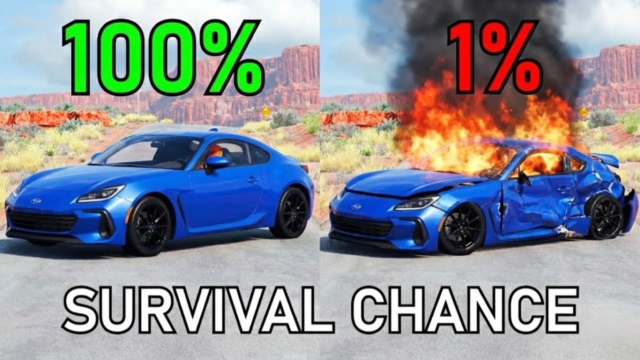 Realistic Survival Chance Crash Testing Ep.64 | BeamNG.drive